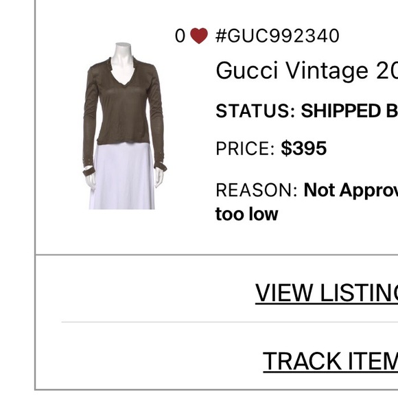 Gucci Tom Ford ruffle neck with gold studs hardware xs - Picture 6 of 6